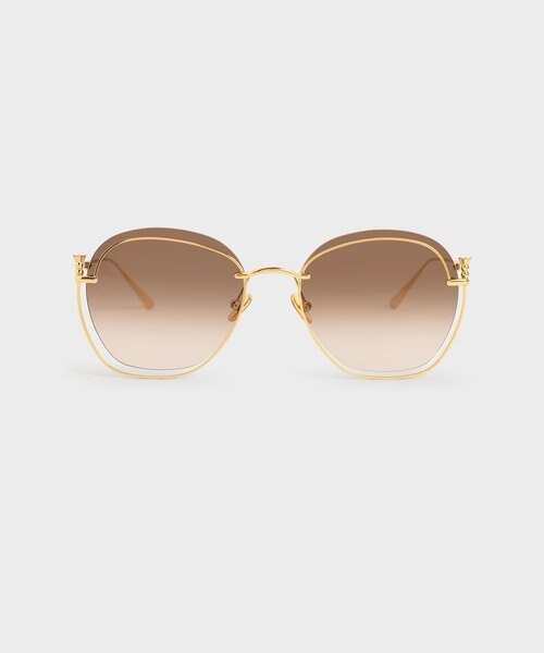 サングラス Round Sunglasses カットアウトラウンドサングラス / Cut-Out Round Sunglasses