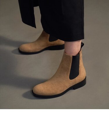 テクスチャードラウンドトゥ チェルシーブーツ / Textured Round Toe Chelsea Boots