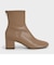 ステッチトリム ブロックヒールアンクルブーツ / Stitch-Trim Block Heel Ankle Boots