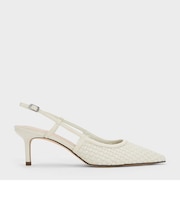 【販売終了】ウーブン スリングバックパンプス