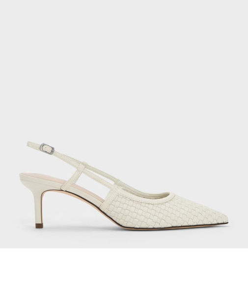 【販売終了】ウーブン スリングバックパンプス