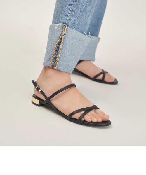 メタリックヒールストラッピーサンダル / Metallic Heel Strappy メタリックヒールストラッピーサンダル / Metallic Heel Strappy