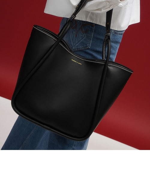 Lyla ライラ チューブラスラウチートートバッグ - ブラック Lyla ライラ チューブラスラウチートートバッグ｜チャールズ