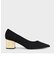 メタリックブロックヒール パンプス / Metallic Block Heel Pumps 