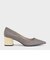 メタリックブロックヒール パンプス / Metallic Block Heel Pumps 