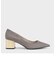 メタリックブロックヒール パンプス / Metallic Block Heel Pumps 