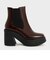 オデットパテントレザー チェルシープラットフォームブーツ / Odette Patent Leather Chelsea Platform Boots