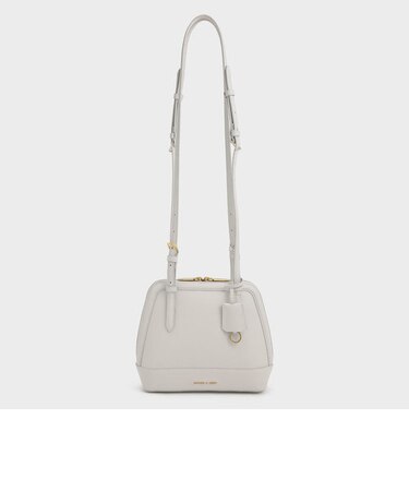 エノラ テクスチャードダブルハンドルストラクチャードバッグ / Enola Textured Double Handle Structured Bag