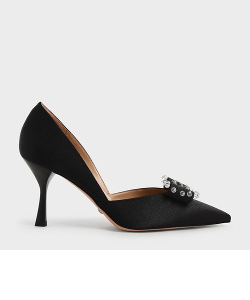 サテンビーズエンベリッシュド ドルセイパンプス / Satin Bead