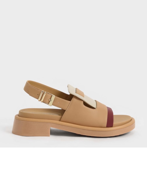 ブレークレザー スリングバックヒールサンダル / Blake Leather Slingback Heeled Sandals 