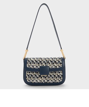 Koa コア スクエアプッシュロックニットショルダーバッグ 