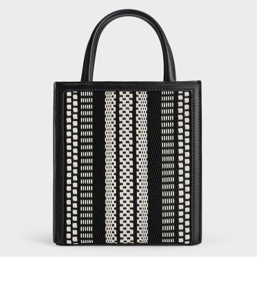 CHARLES&KEITH ウーブンダブルハンドル トートバッグ ウーブン ダブルハンドルトートバッグ ｜チャールズ＆キースの