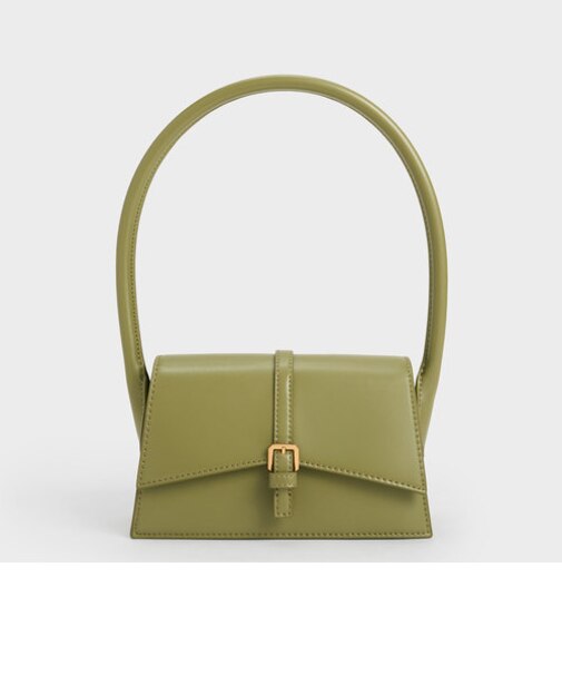 Annelise アネリーゼ バックルトラペーズショルダーバッグ 