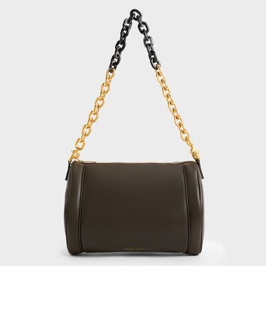 アクリルチェーン ハンドルバッグ 