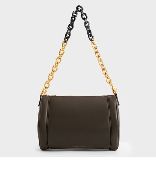 アクリルチェーン ハンドルバッグ 