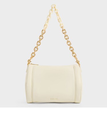 アクリルチェーン ハンドルバッグ 