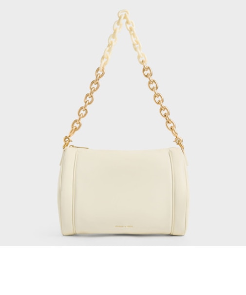 アクリルチェーン ハンドルバッグ 