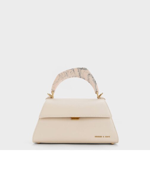 Marlin マーリン アクリリックハンドルトラペーズバッグ 