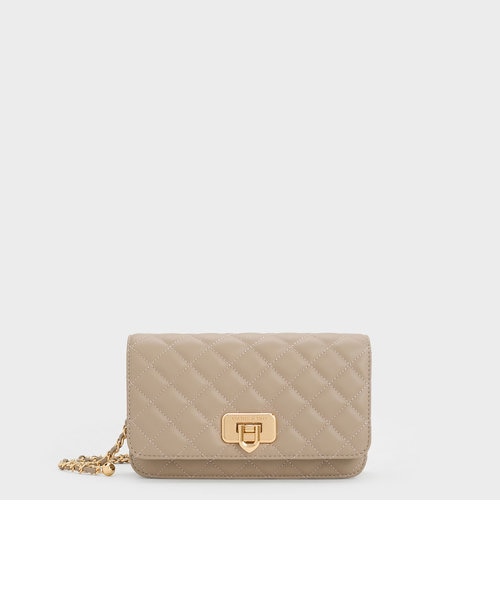 charles&keith クレシダ キルトプッシュロッククラッチ　バッグ Cressida クレシダ キルトプッシュロッククラッチ｜チャールズ＆キース