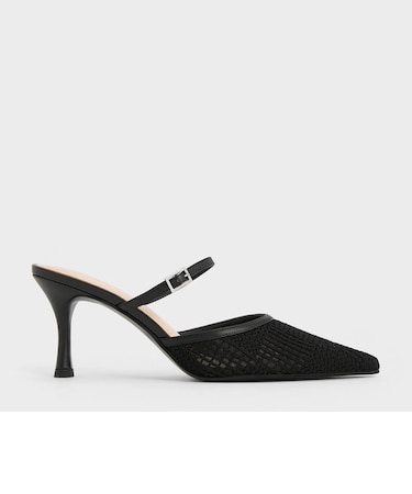 メッシュ ウーブンヒールミュール 