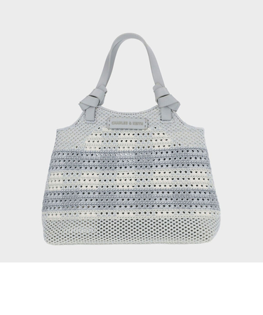 ノットハンドル ニットトートバッグ