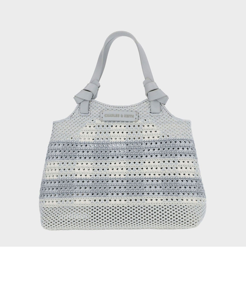 ノットハンドル ニットトートバッグ