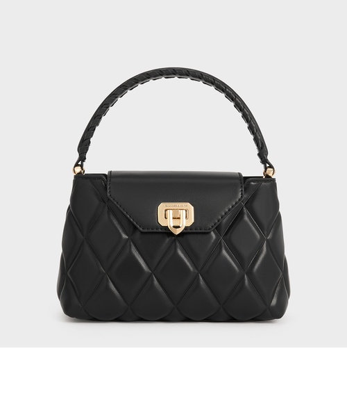 Arwen アルウェン ツイードキルトトップハンドルバッグ｜チャールズ