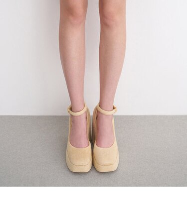 Loey ローイー アンクルストラップ プラットフォームパンプス 