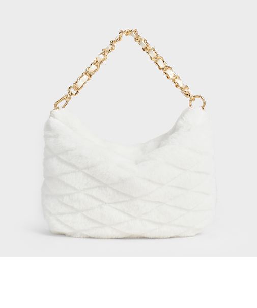 Duo ドゥオ ファーリーキルトクレセントバッグ