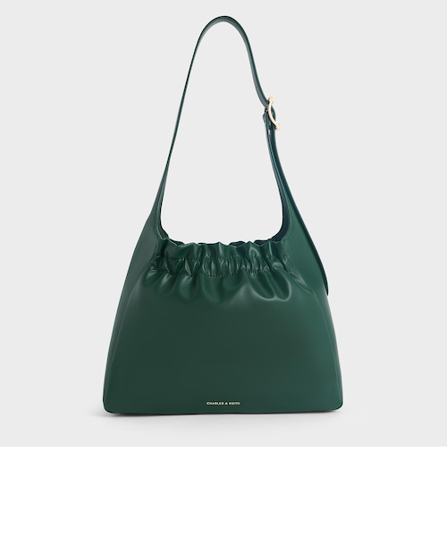 Brigette ブリジット ルーシュドホーボーバッグ CHARLES & KEITH｜Brigette ブリジット ルーシュドホーボー