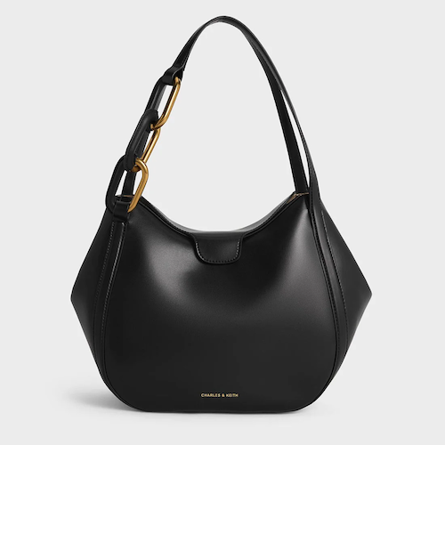 【新品未使用】CHARLES & KEITH ブラック ミニトートバッグ CHARLES & KEITH チャールズ アンド キース - レディース