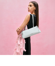 ボウ イロンゲイティッドトラペーズショルダーバッグ