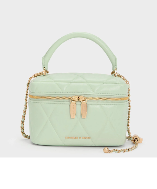 Arwen アルウェン キルトトップハンドルバニティバッグ