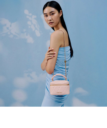 Arwen アルウェン キルトトップハンドルバニティバッグ