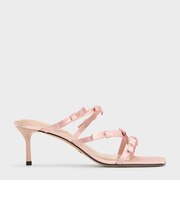 Jessy ジェッシ リサイクルポリエステルボウヒールサンダル