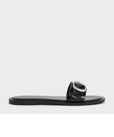 バックルストラップ スライドサンダル