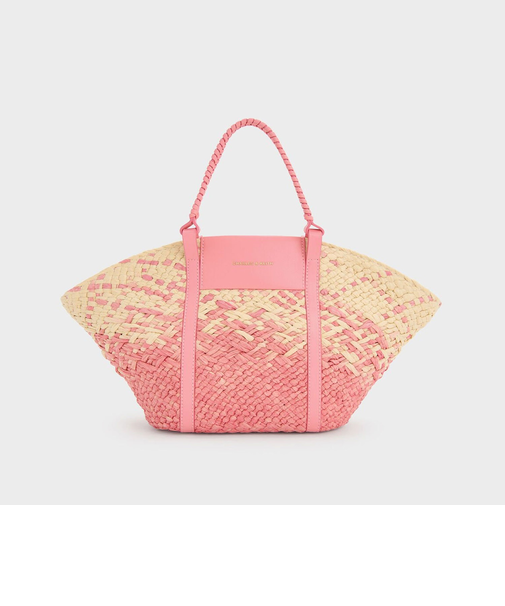 Shaliaシャリアラフィアウーブンバケツバッグ