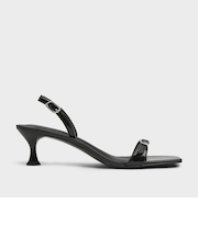 バックル スリングバックキトゥンヒール