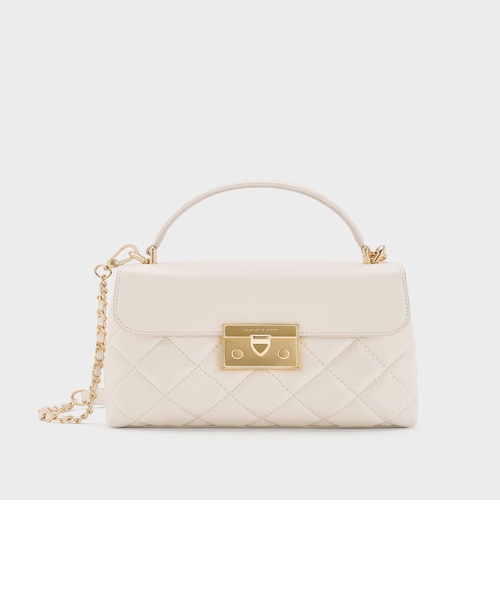 Alva アルヴァ キルトチェーンストラップトップハンドルバッグ