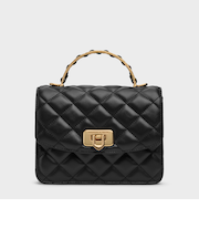Cressida クレシダ キルトプッシュロックトップハンドルバッグ