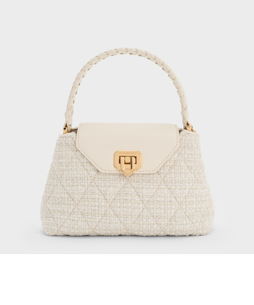 Arwen アルウェン ツイードキルトトップハンドルバッグ｜チャールズ