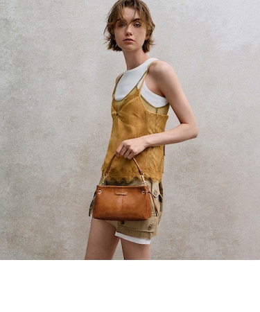 Noane ノアン クリンクルエフェクトドロウストリングトップハンドルバッグ