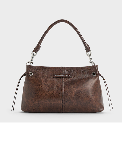 Noane ノアン クリンクルエフェクトドロウストリングトップハンドルバッグ