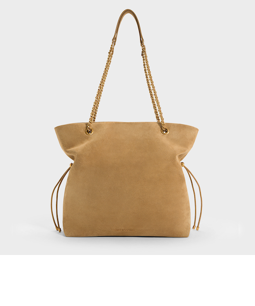 CHARLES&KEITH アリア ブレイドストラップダブルハンドルトートバッグ Arya アリア ブレイドストラップダブルハンドルトートバッグ