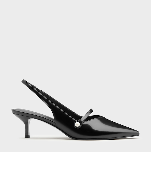 Helena ヘレナ パールスリングバックキトゥンヒール