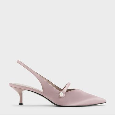Helena ヘレナ パールスリングバックキトゥンヒール