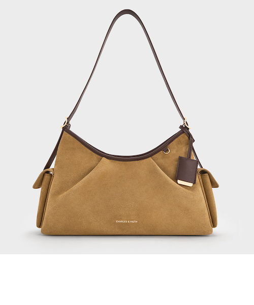 Charles & Keith Khai カイ スエードショルダーバッグ 完売 Khai カイ リサイクルスエードショルダーバッグ｜チャールズ