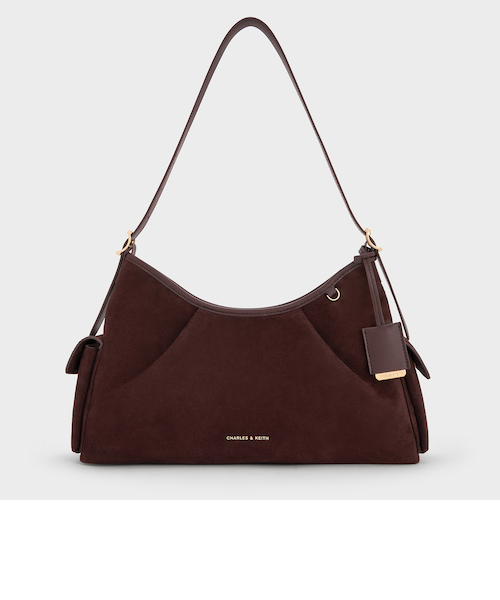 CHARLES & KEITH スエード　ハンドバッグ　ショルダーバッグ CHARLES ＆ KEITH ショルダーバッグ バッグ Khai カイ スエード