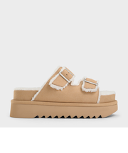 ファーライン プラットフォームサンダル