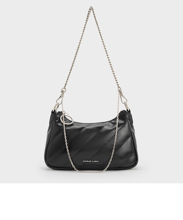 Philomena クリンクルエフェクトチェーンストラップ クロスボディバッグ